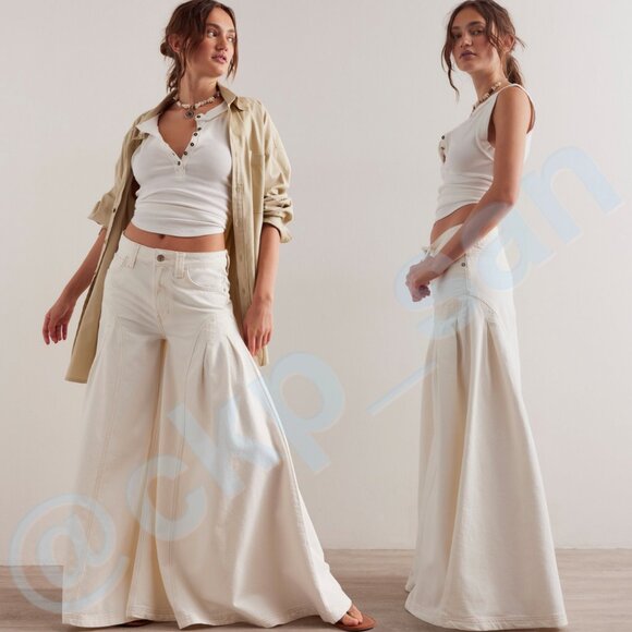 NWT Free People Pandora Wide-Leg Jeans Sz 27 - Picture 3 of 17